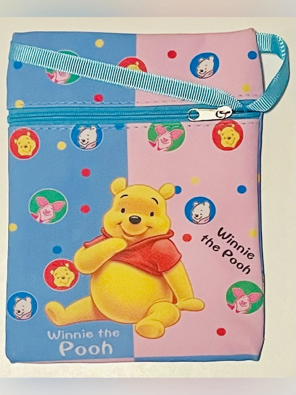 Winnie the Pooh Crossbody Pouch - Blue & Pink